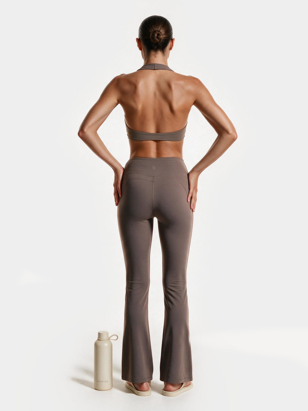 Second Skin Studio High-Waisted Bootcut Legging Mushroom