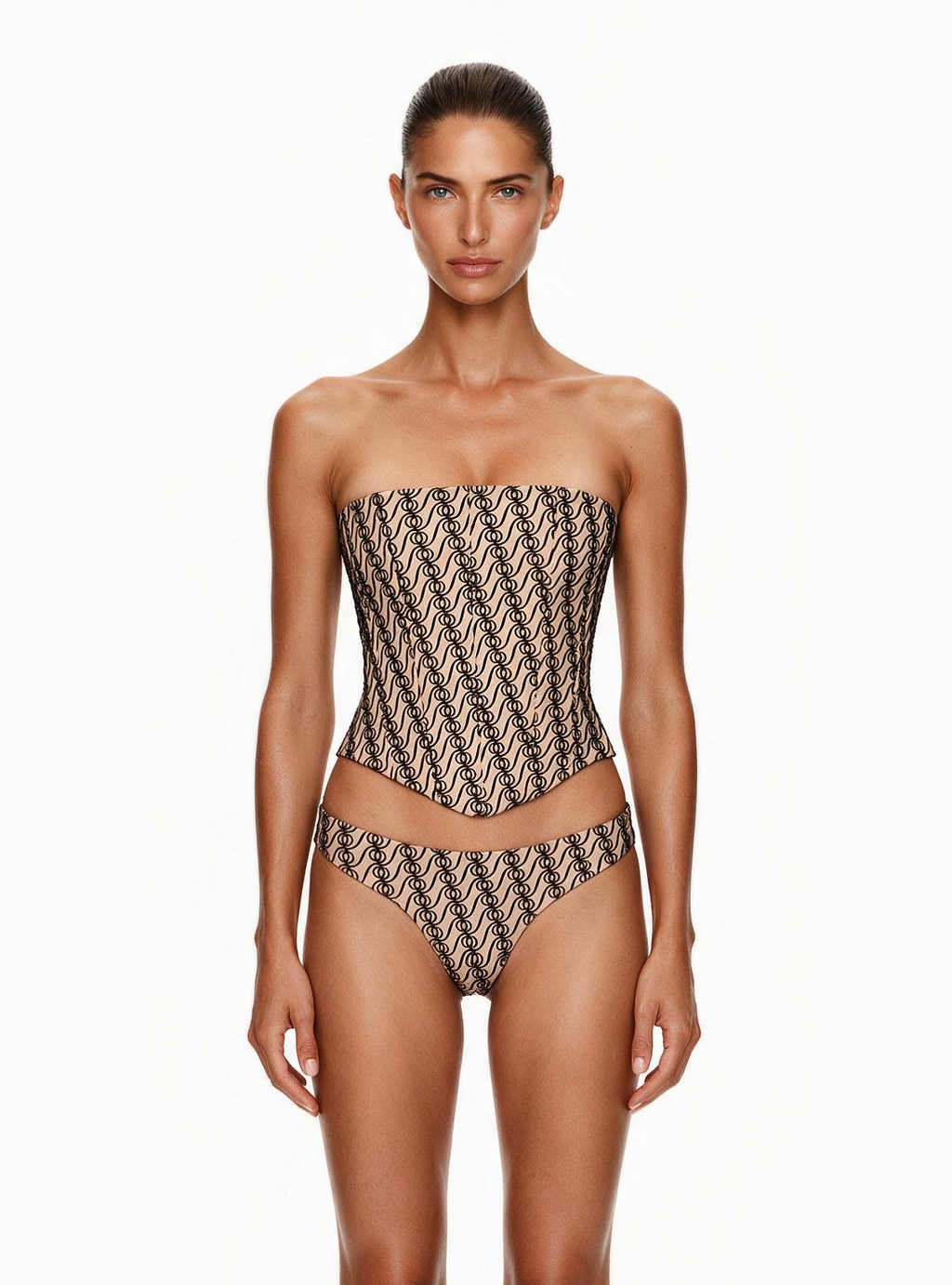 Alizee Strapless Corset Nude