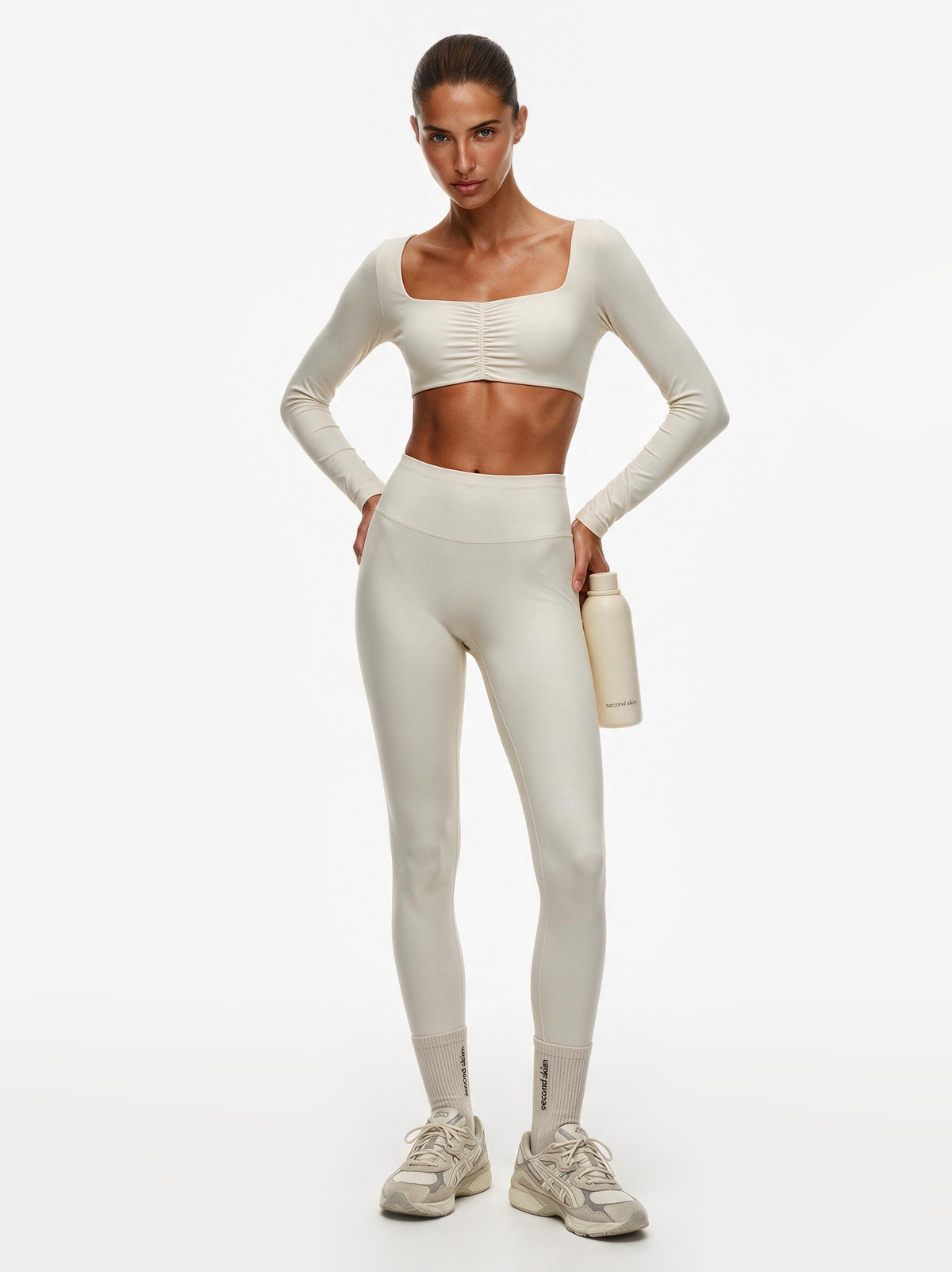 Second Skin Studio Long Sleeve Top Ivory