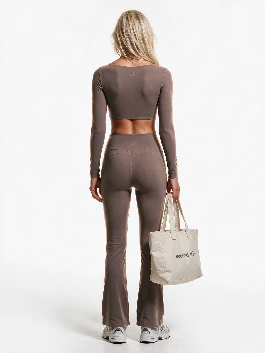 Second Skin Studio High-Waisted Bootcut Legging Mushroom